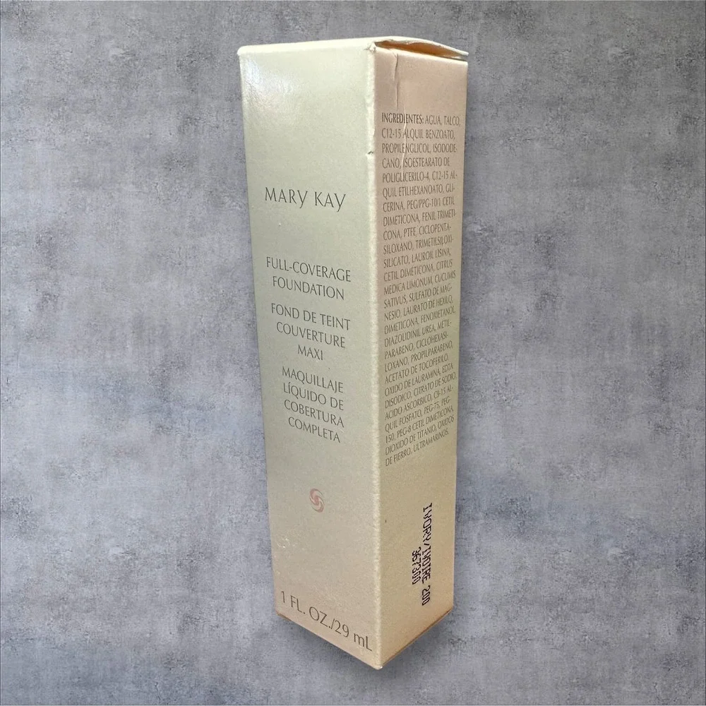 Mary Kay Full-Coverage Foundation Normal Dry Ivory 200 367300 1oz‎ New Pink Cap